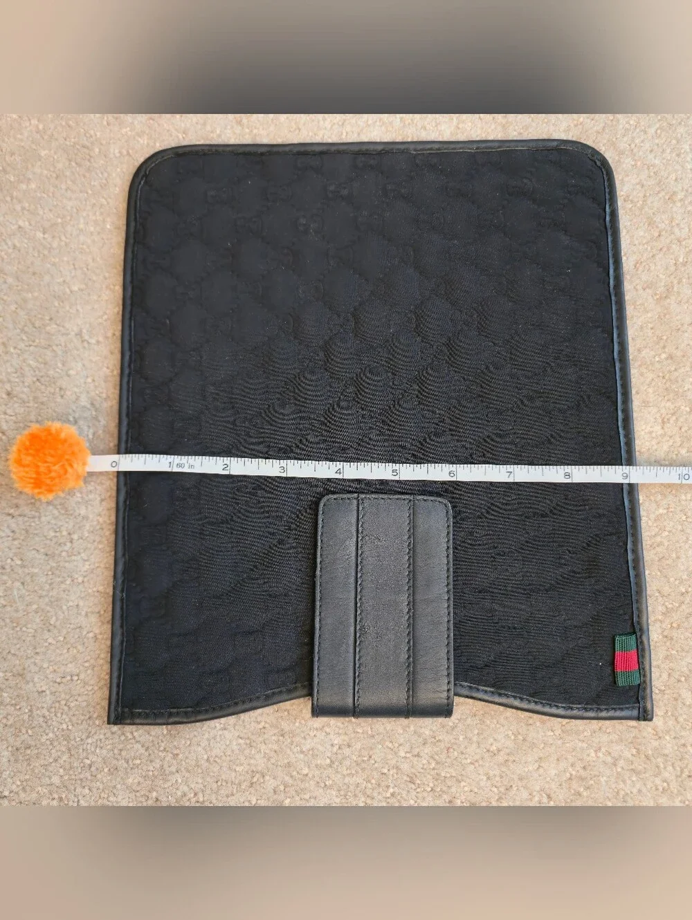 Gucci Tablet Cover Black Fabric and Leather